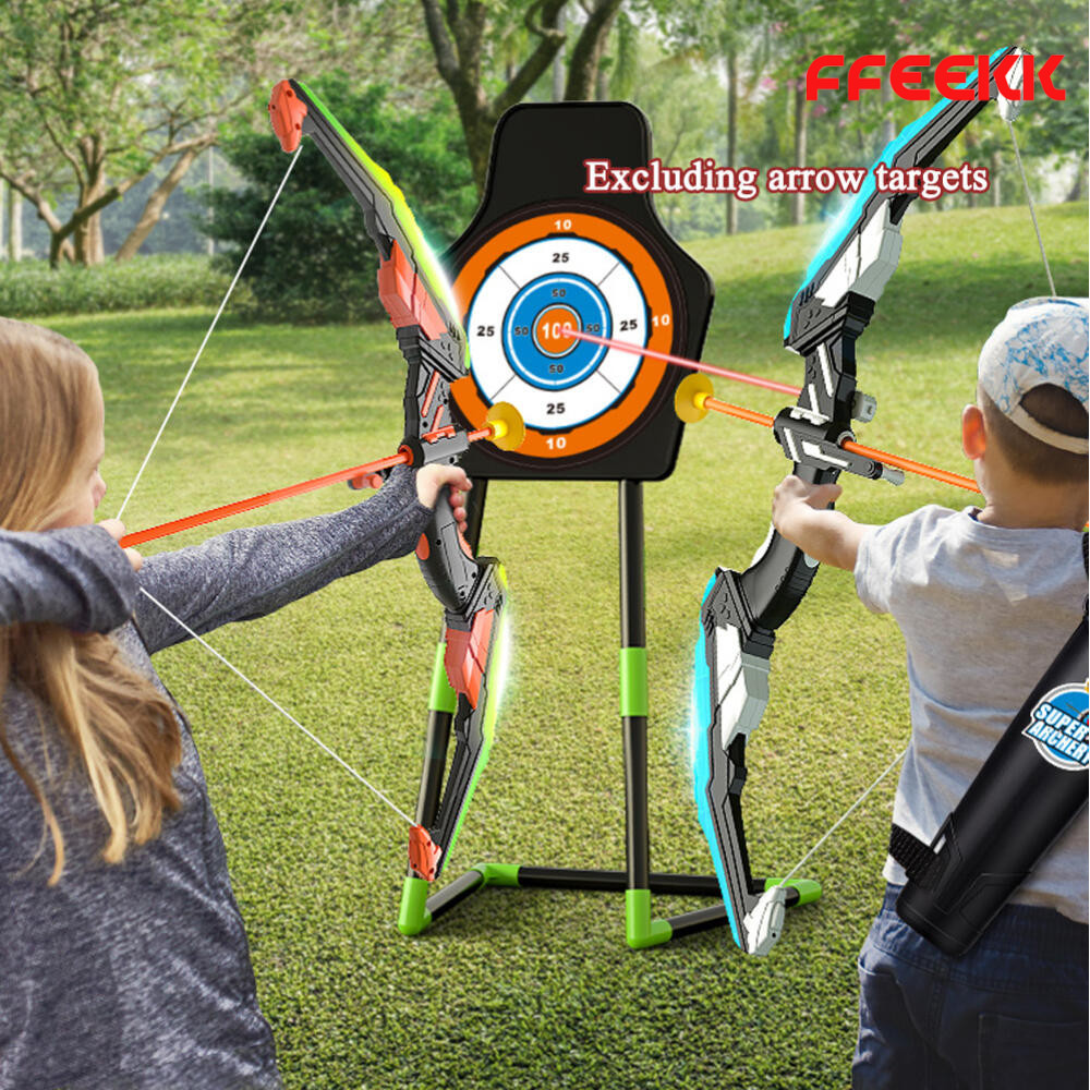 ของเล่นธนูครบเซ็ท ของเล่นเสริมทักษะ คันธนู และลูกศร ที่มีถุงลูกศร  bow and arrow with a quiver Outdoor Play Archery