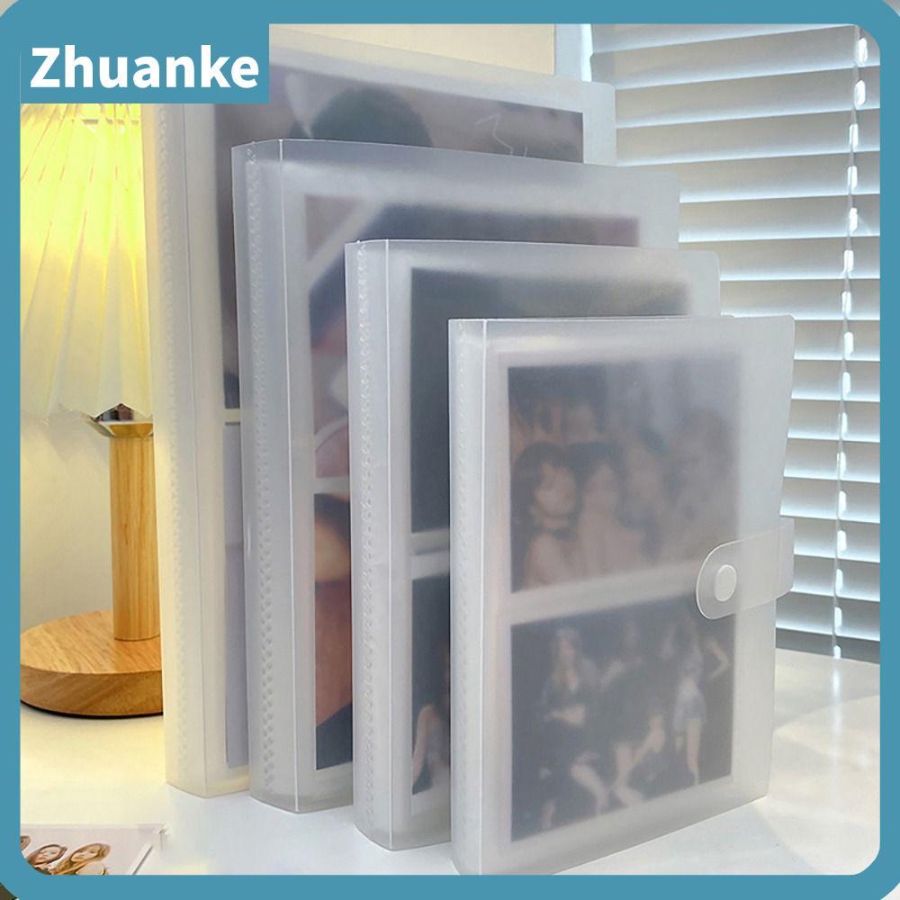 ZHUANKE 1 ชิ้น Picture Card Holder,รวบรวมหนังสือ PVC Photo Album,โปร่งใส 80/160 ช่อง 3/4/5/6/7 นิ้ว Photocard Holder Idol Star