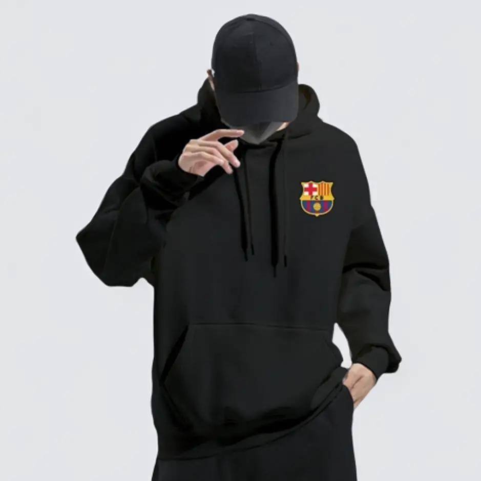 ใหม่Hoodie FC Barcelonaแจ็คเก็ตชายและหญิงHoodie Man Hoodieผู้หญิงBaju Hoodie Lelaki Bajuฟุตบอล