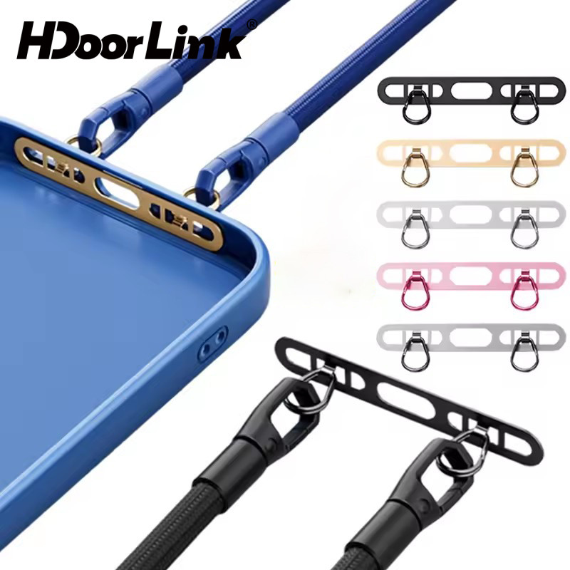 HdoorLink Universal Double Buckle โทรศัพท์มือถือ Lanyard กลางแจ้ง Anti Loss ข้อมือเชือกมือพร้อมคลิปสแตนเลส Crossbody ยาว Layard