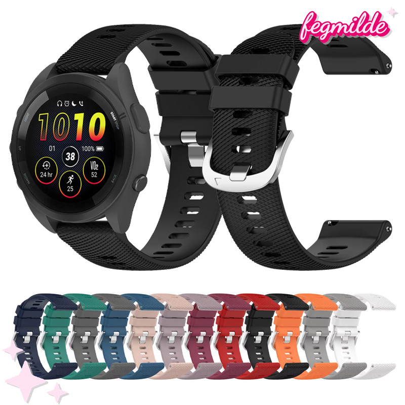 อุปกรณ์เสริมสายซิลิโคน 18/20/22 มม. for Garmin Forerunner 165 55 158 570/vivoactive 5/Active /Bounce/VivoMove/Venu