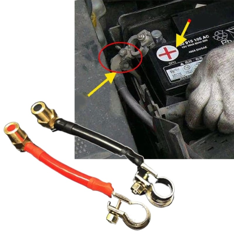 GENUG สายเทอร์มินัลทองแดง 8 มม. สําหรับยานพาหนะหลายตัว Stable Power Transfer Build