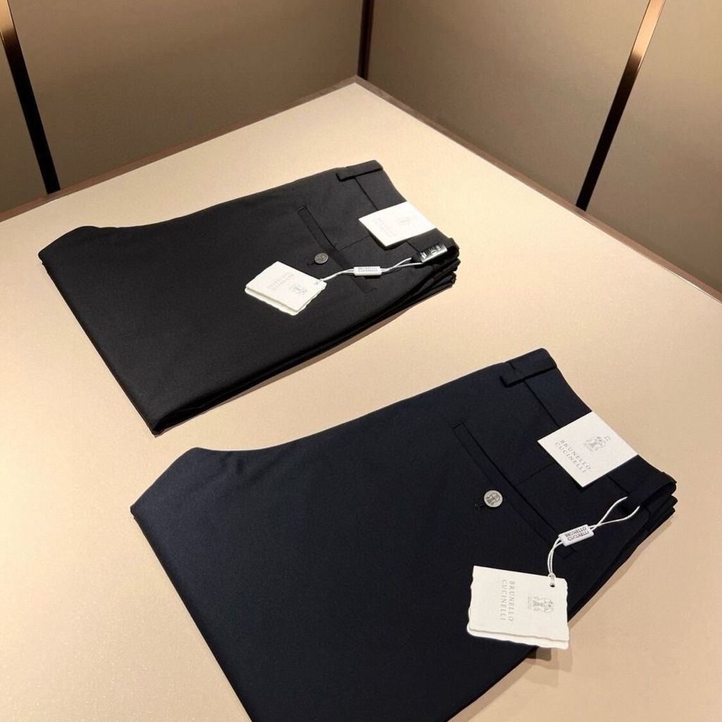 I4QG Italy BC Men's Old Money Style Solid Color Simple Versatile Straight Business Fashion Slim Fit 