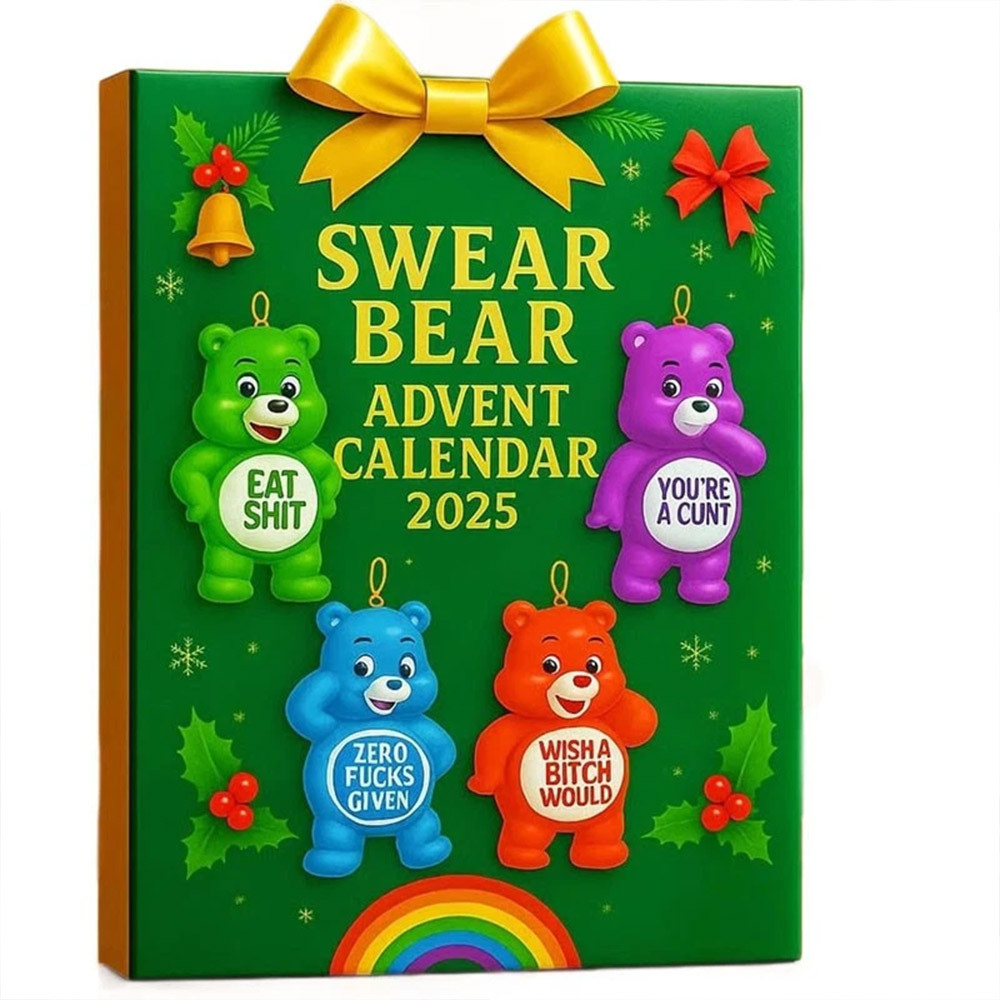 Swear Bear Advent Calendar, 24 Sassy Bears Mini Christmas Countdown Calendar, Christmas Decoration 2