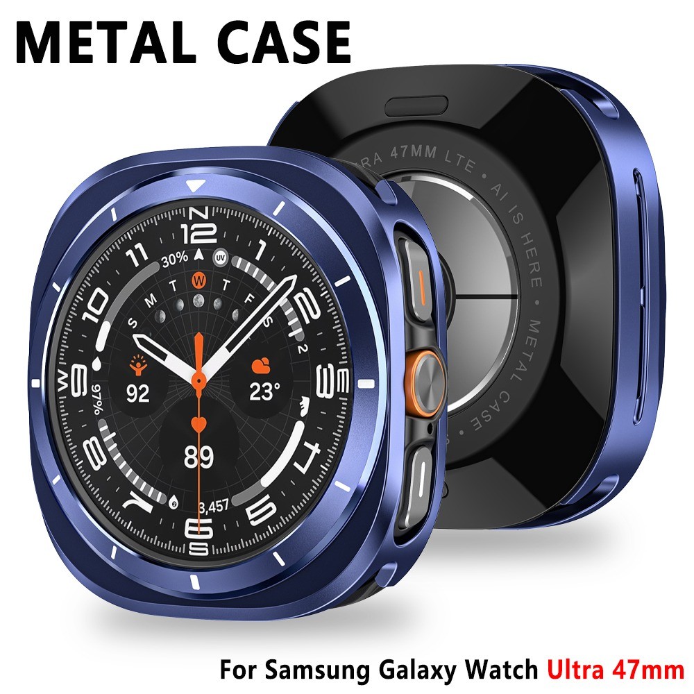 เคสโลหะแข็งป้องกันสําหรับ Samsung Galaxy Watch Ultra 2025 Protector ฝาครอบเปลือกแข็งสําหรับ Galaxy Watch Ultra 47 มม.ไม่มีแก้ว