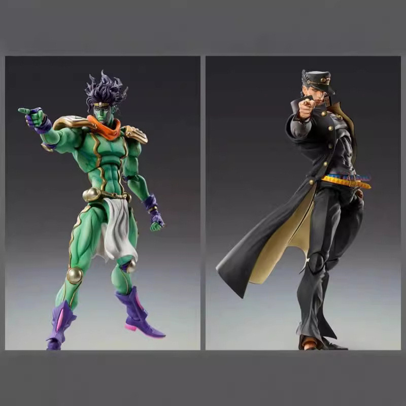 JoJo Bizarre Adventure Jotaro & Star Platinum ฟิกเกอร์ 25ซม. กล่องสี PVC ของสะสมสุดเท่