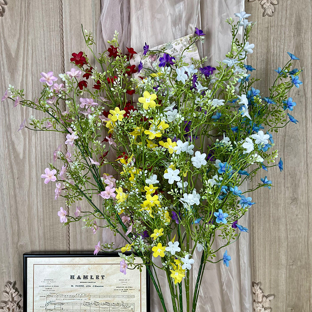 จําลองสาขาสูงยิปโซตกแต่งงานแต่งงานถือดอกไม้ยางนุ่มรู้สึกยิปโซจําลองดอกไม้ปลอมอุปกรณ์ประกอบฉากดอกไม้1