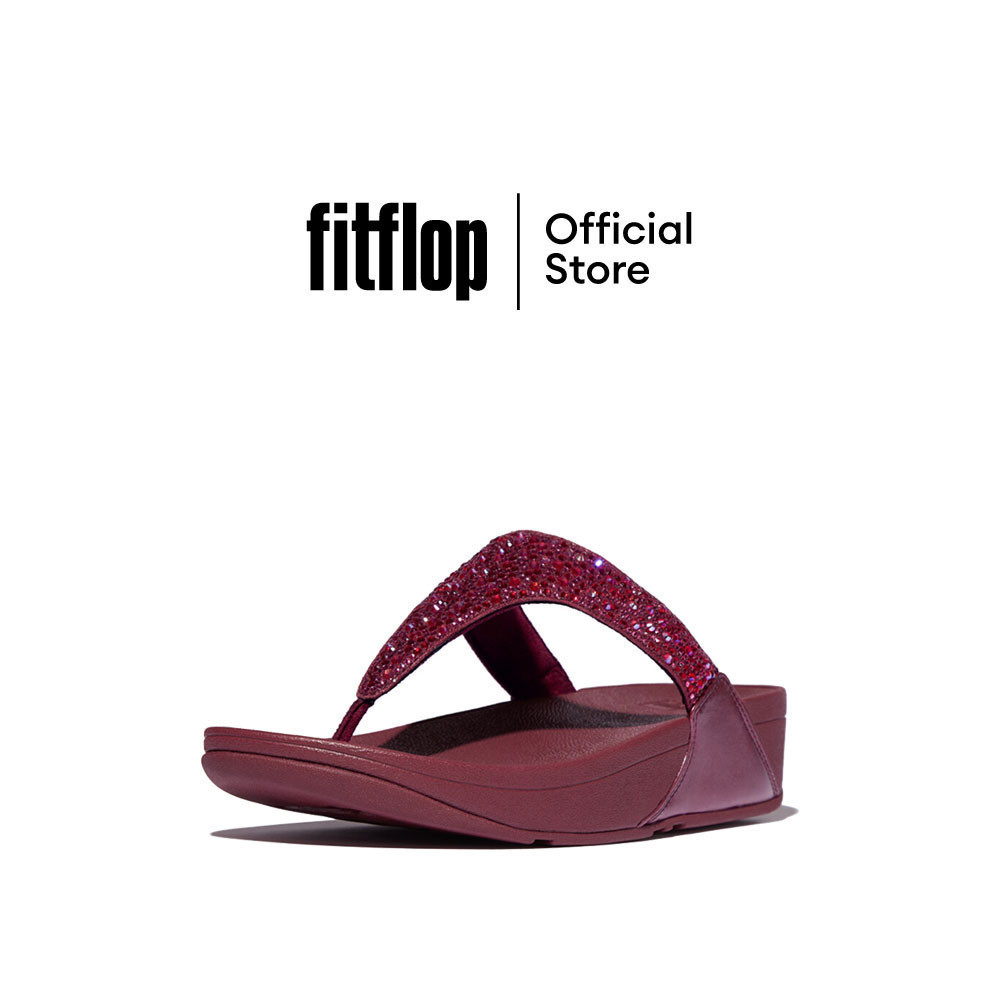 FITFLOP LULU CRYSTAL-MIX TOE-POST รองเท้าแตะแบบหูหนีบผู้หญิง รุ่น JE3-C35 สี PURPLE