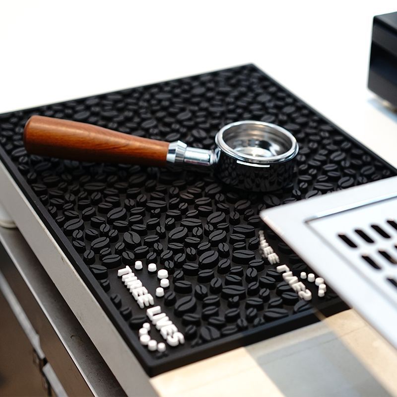 Retro Bar Mat Drain Mat Bar Mat Cafe ในครัวเรือน Anti-slip MAT เมล็ดกาแฟองค์ประกอบ High-end แกะสลัก 
