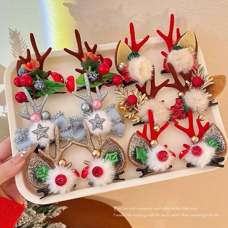 A1382-1  กิ๊บเทศกาลคริสต์มาส Christmas ประดับตกแต่ง เลือกลายได้ สินค้าพร้อมส่ง