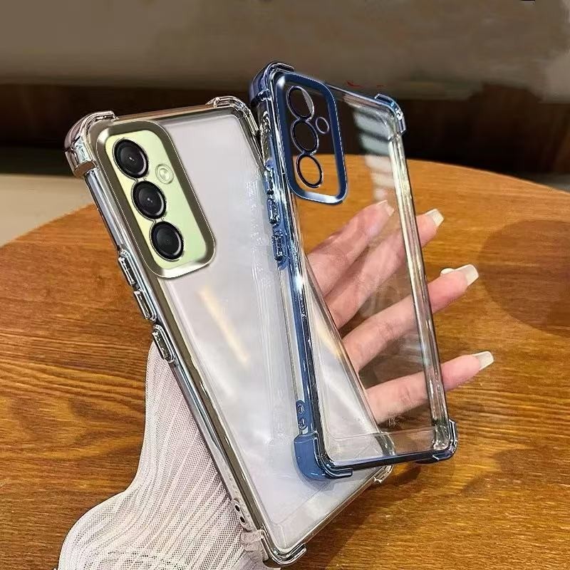 [ส่งจากไทย]เคสขอบสี กันกระแทก หรูหรา สําหรับSamsung S25FE A07 A17 S24FE A56 A36 A26 A16 A06 A55 A54 A05Sกล ้ องป ้ องกันถุงลมนิรภัยอะคริลิคใสปกแ