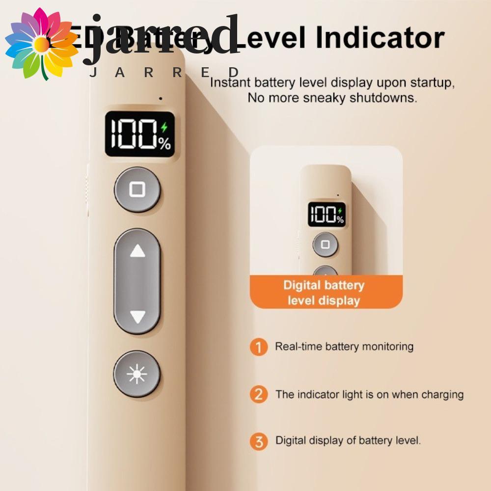 JARRED Laser Pointer Clicker, 2.4GHz Meeting Wireless Flip Pen Clicker, สบาย Grip อินฟราเรด Remote P