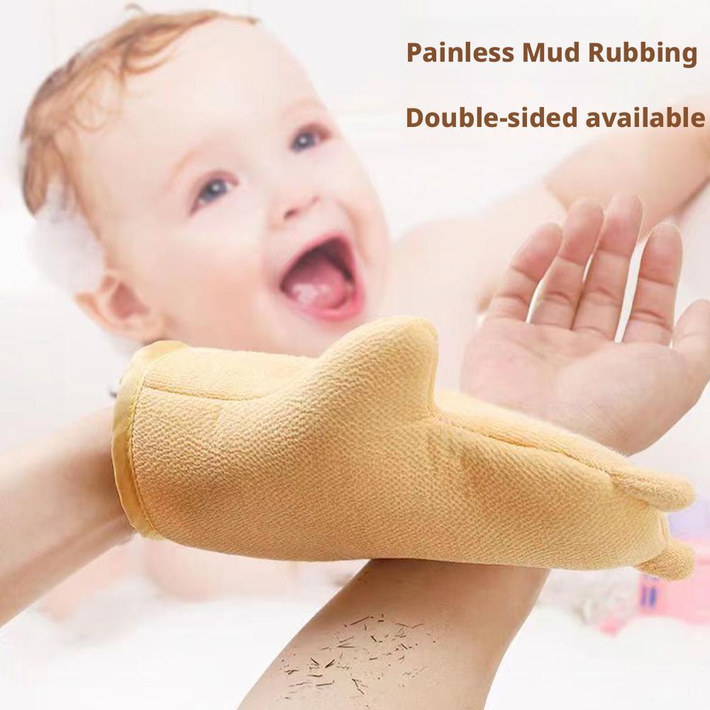 skin-friendly ถุงมืออาบน้ําทนเด็ก Exfoliating Wash ทําความสะอาดไนลอนนุ่มสําหรับ Q9c9