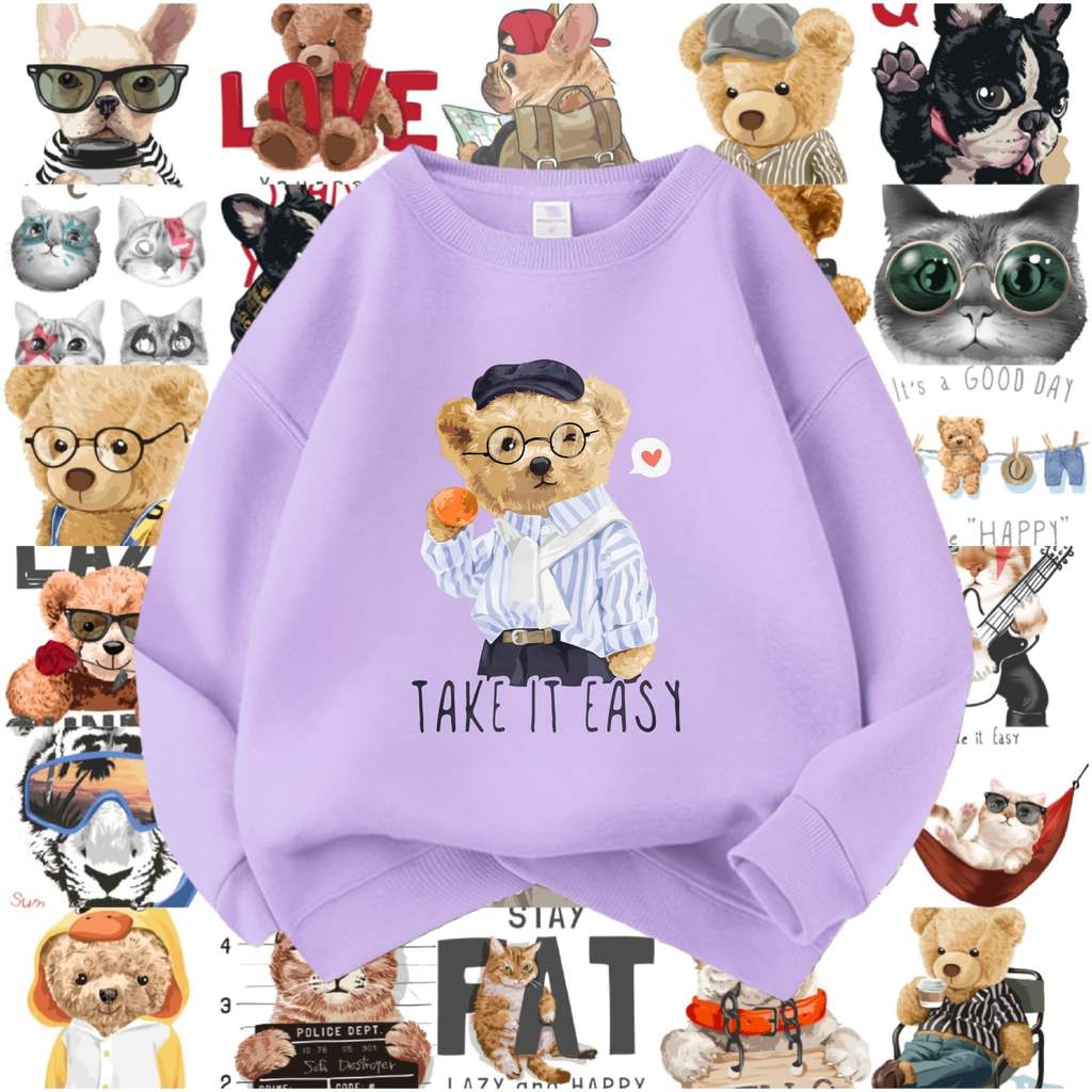 เสื้อสเวตเตอร์เด็กลายแฟชั่นสวยน่ารัก เสื้อแขนยาว สีหลายไซส์(100-150)ใส่ได้ทั้งเด็กชายและเด็กหญิง เสื้อยืดแขนยาวเด็ก#048