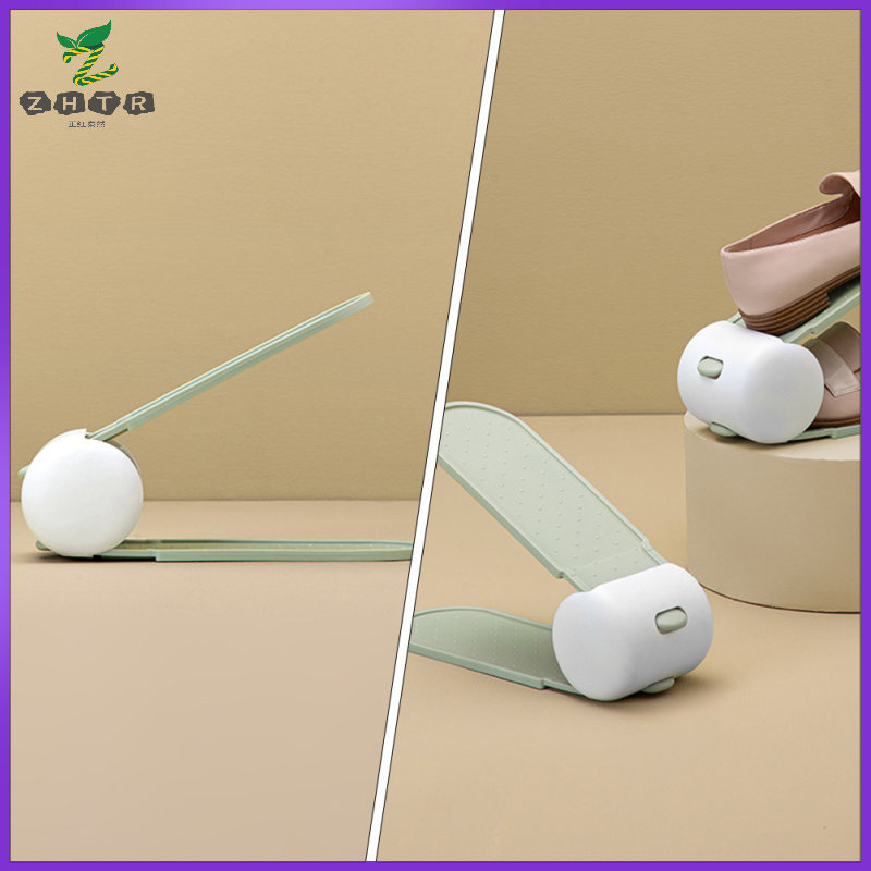 2 ชิ้นเก็บชั้นวางรองเท้า Double-layer Rest PP Slot Organizer Deck Riser รองเท้า Racks zhenghtr