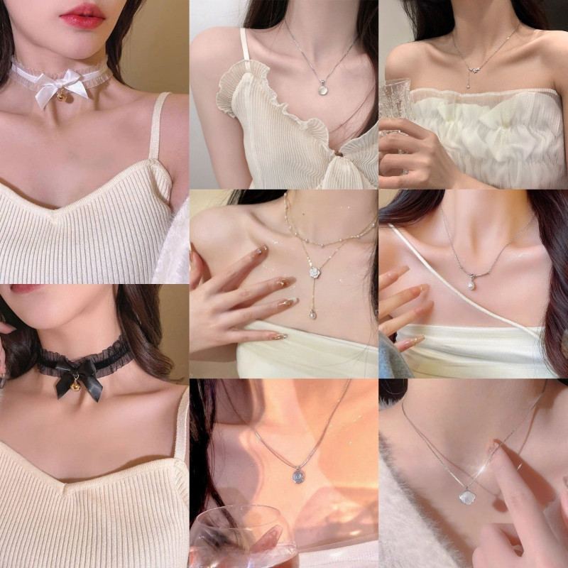 สร้อยคอมุกวินเทจ สายโซลิด แต่งได้หลากหลายโอกาส
