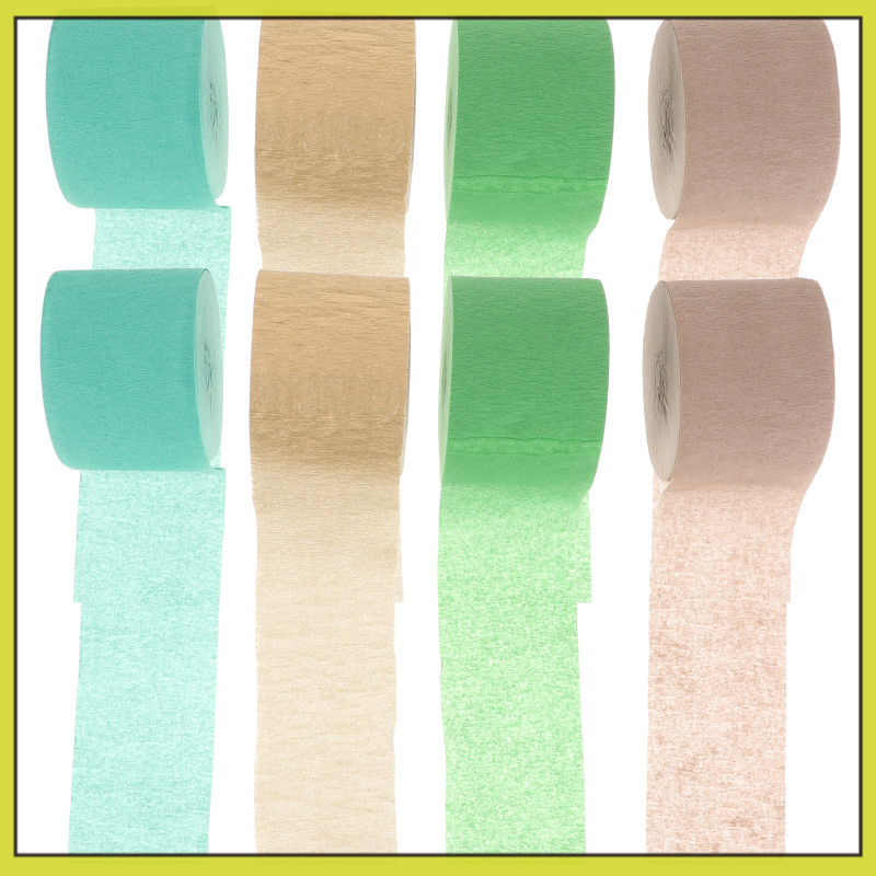 Streamer Party Decoration Crepe Paper Streamers สําหรับงานแต่งงานสีโปร่งแสงตกแต่ง yijungkpi