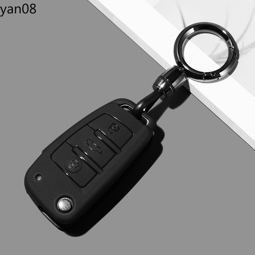 TPU กุญแจรถคลุมทั้งหมด Shell Fob สําหรับ Audi A3 A4 A5 C5 C6 8L 8P B6 B7 B8 C6 RS3 Q3 Q7 TT 8L 8V S3