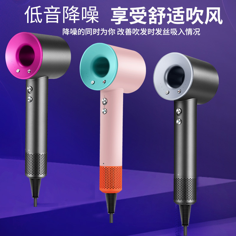 เครื่องเป่าผม Leafless ความเร็วสูง High-Wind Quick-Drying เครื่องเป่าผมหอพักนักเรียนในครัวเรือน Commercial Hotel เครื่องเป่าผมมอเตอร์ไร้แปรงหมุนหัวฉีด + Air รวบรวมไม่มี