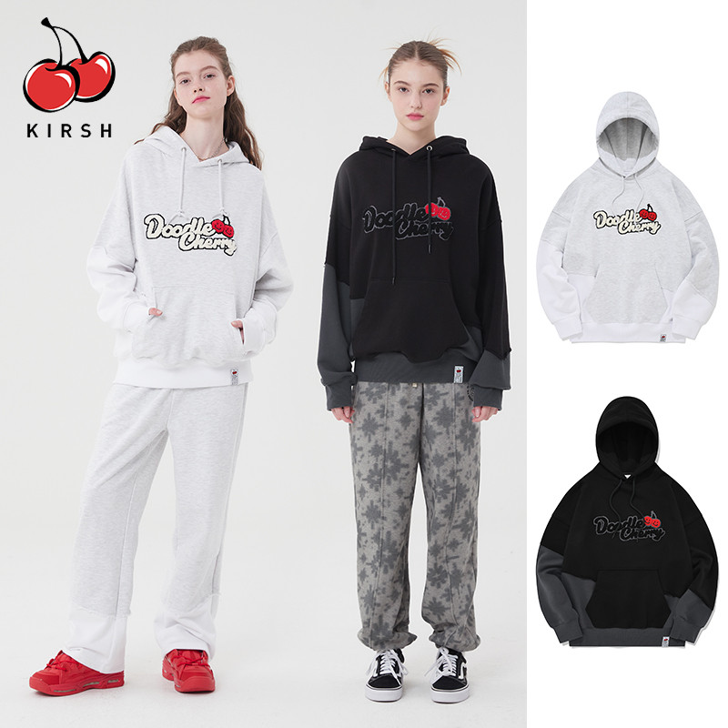 Kirsh Big Cherry แจ็คเก็ตฮูดดี้ฤดูหนาว สไตล์เกาหลี พอดีตัวและสวมสบาย ดูแฟชั่น