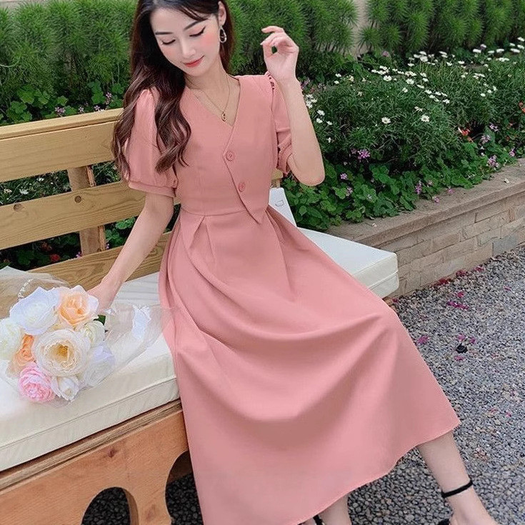 กระโปรงยาวสไตล์ฝรั่งเศส ทำให้เห็นตัวเพรียวขึ้นและขา.getLonger 11.2 inches