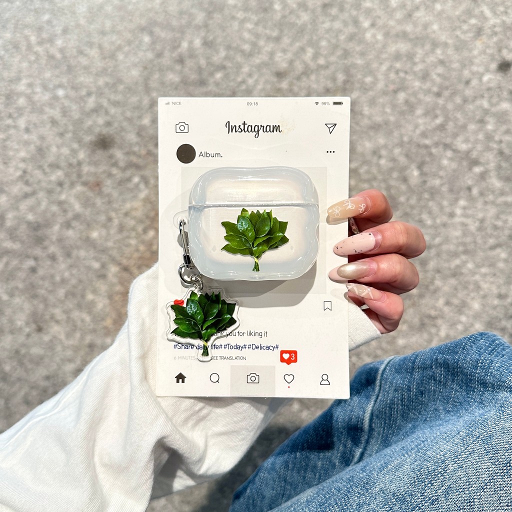 การ์ตูน zhaolusi Pomelo leaf สําหรับ airpodspro3 2025 เคสป้องกัน airpods4 เคสป้องกัน pro2 ชุดหูฟังบล