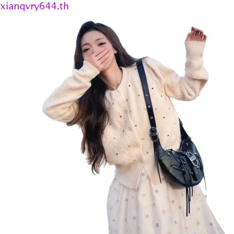 JARINYA (S-L) เสื้อไหมพรมคาร์ดิแกน ผ้าหนานุ่มใส่สบาย (T976)