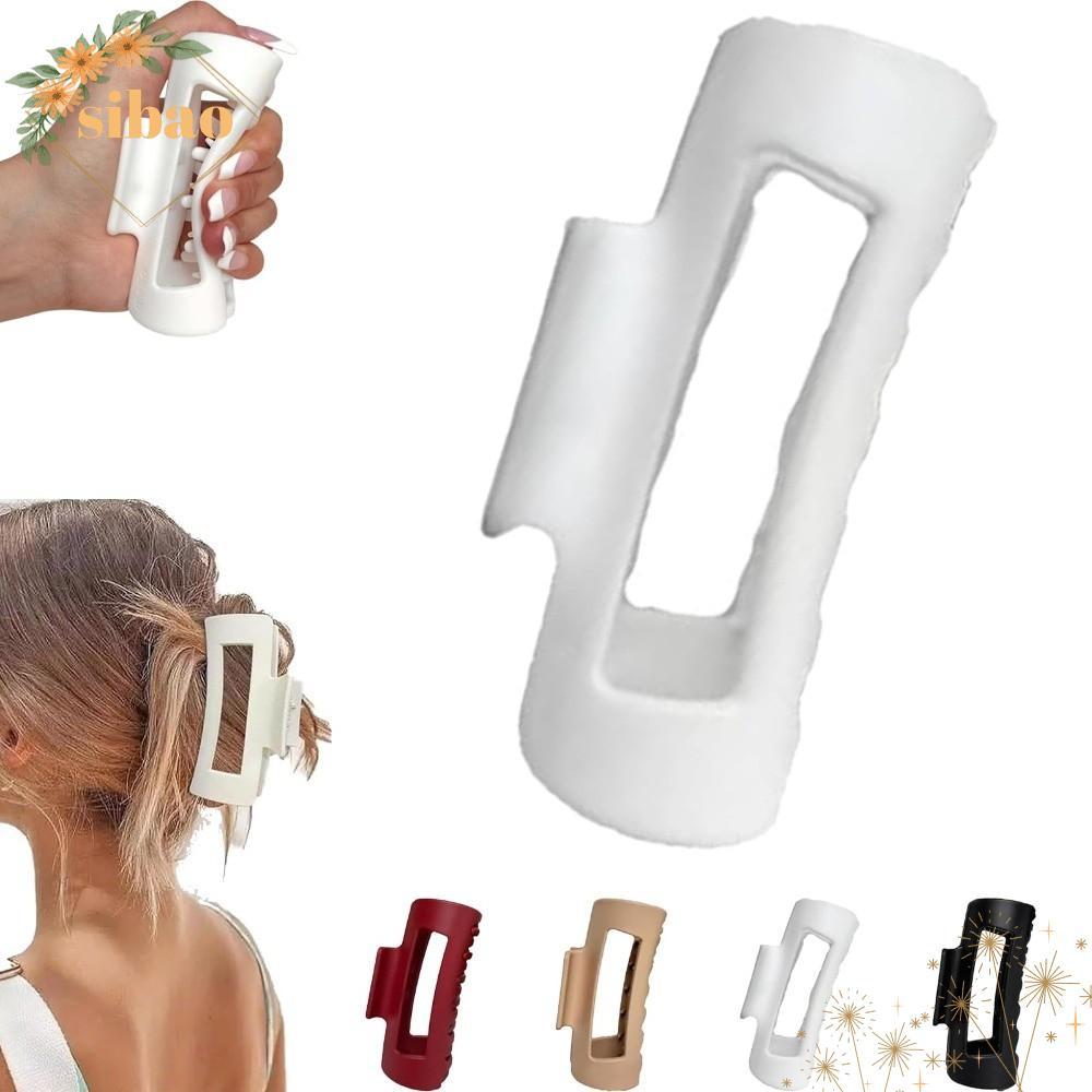 SIBAO Unsnappable Claw Clip คลิปหนีบผมแบบมาตท์ นุ่ม สบาย มีความยืดหยุ่น เหมาะกับผมหนาและผมบาง