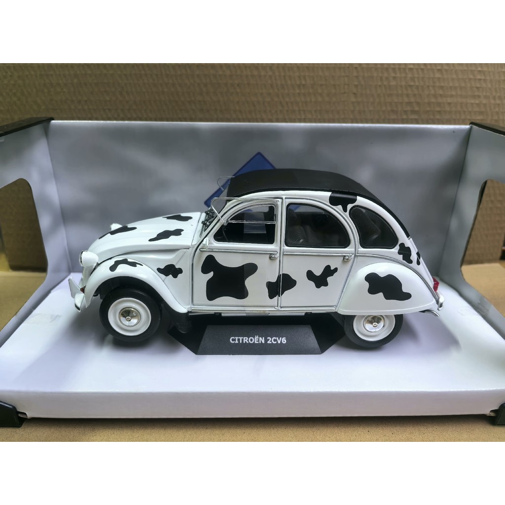 SOLIDO 1/18 CITROEN 2CV6 CITROEN รถรุ่นโลหะผสมเปิดซ้ายขวาประตูล้อหน้าพวงมาลัยฝาครอบหางสีพร้อม Rash, 