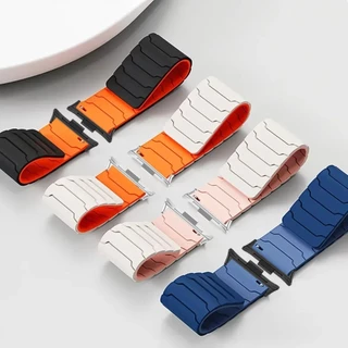 สายรัดซิลิโคนอ่อนนุ่มสําหรับ Redmi Watch 6 5 4 Magnetic Band สร้อยข้อมือกีฬาสําหรับ Xiaomi MiBand 9 Pro/8 Pro สายรัดข้อมือ