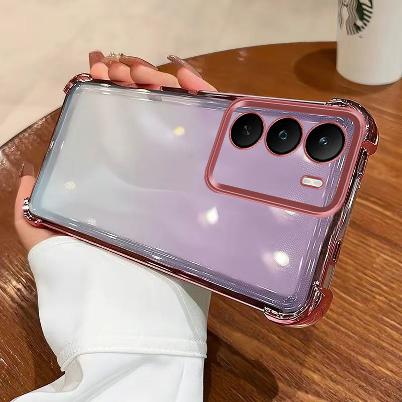 เคส realme c75 เคส realme c75x เคสโทรศัพท์เคลือบด้วยไฟฟ้าป้องกันการตกสี่มุมสําหรับเคส realme c75 เคส