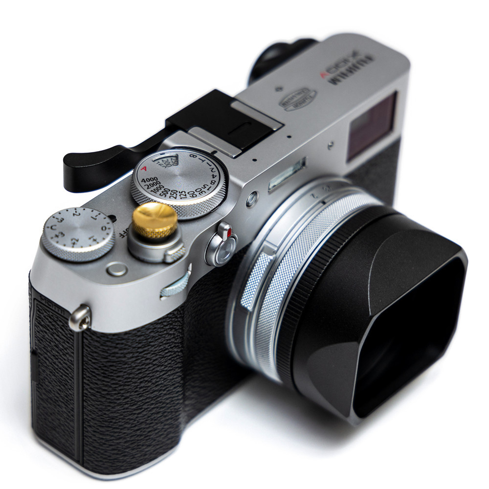 Fujifilm/Fuji X100V ฮูดกล้อง X100T/X70 ฮูดโลหะสี่เหลี่ยมกรองเข้ากันได้