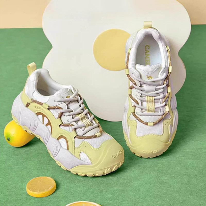 CAMEL CROWN รองเท้าผ้าใบผู้หญิง สไตล์ chunky สำหรับสวมใส่กลางแจ้งและการลำลอง - รูปที่ 6