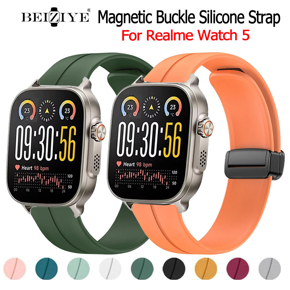 สายสีใส สาย นาฬิกา realme watch 5 สายแม่เหล็กสําหรับ สําหรับ realme watch 5