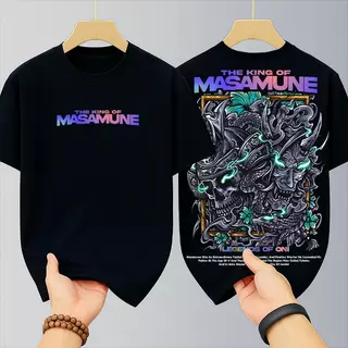 เสื้อยืดผู้ชายเท่ๆ ผ้าฝ้าย100% สกรีนลายหน้า-หลังโครตเท่ เสื้อยืดสตรีทแฟชั่น oversize สไตล์ฮิปฮอปเมกา คอกลม-แขนสั้นคอตตอน
