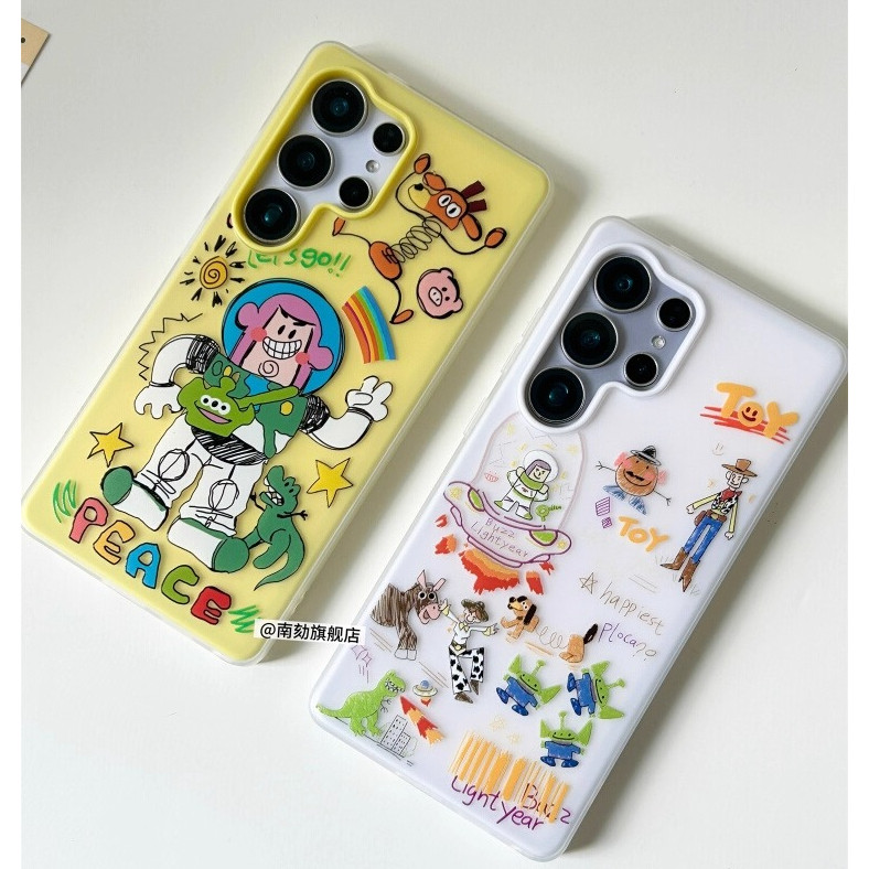 เหมาะสําหรับ Samsung s25ultra เคสโทรศัพท์สไตล์ใหม่ s25edge Jelly เคสป้องกัน s24plus Shock-proof Soft Case คือ s23u Buzz Lightyear s21FE น่ารัก Toy Story a55a56a16
