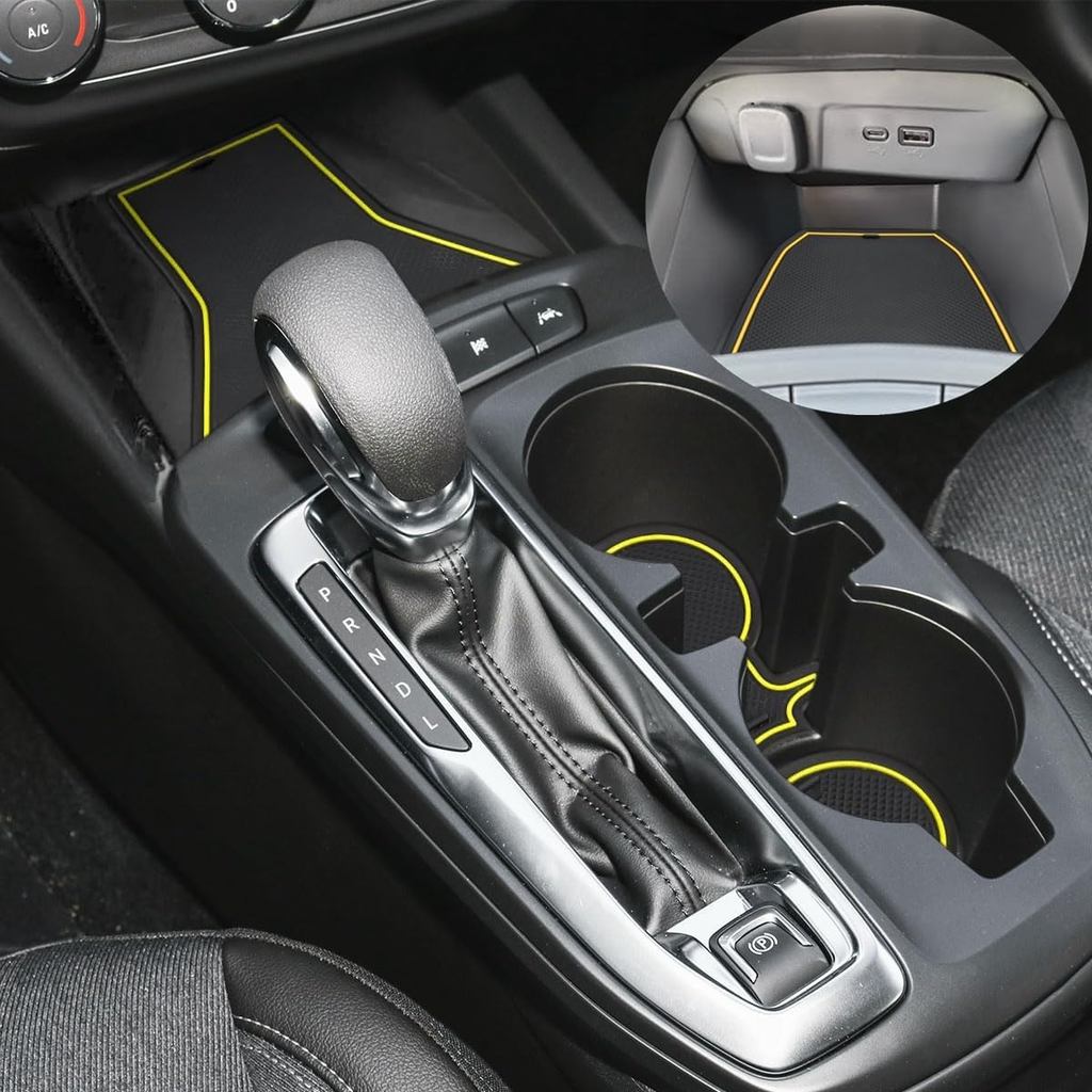 Auovo Anti-Dust Mats ใช้งานร่วมกับ Chevy Trax 2024 2025 Trax LS 1RS LT 2RS ACTIV ผู้ถือใส่คอนโซลกลาง