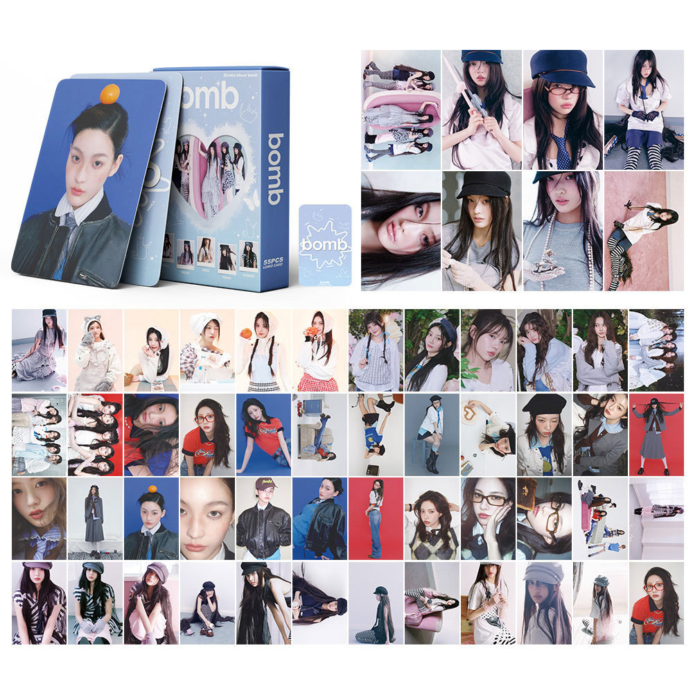 Kpop Illit Photocard ILLIT BOMB อัลบั้มสินค้าการ์ด LOMO Li Yuanxi สนับสนุน 55 แผ่น 11.13r