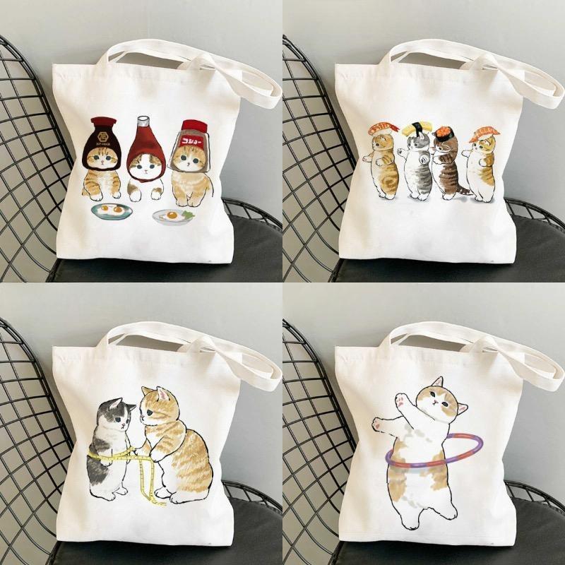 【จัดส่งจากกรุงเทพฯ】 กระเป๋าผ้ามินิมอล 12 ลายสกรีน ขนาด 34*38cm กระเป๋า Tote Bag