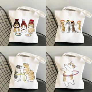 【จัดส่งจากกรุงเทพฯ】 กระเป๋าผ้ามินิมอล 12 ลายสกรีน ขนาด 34*38…