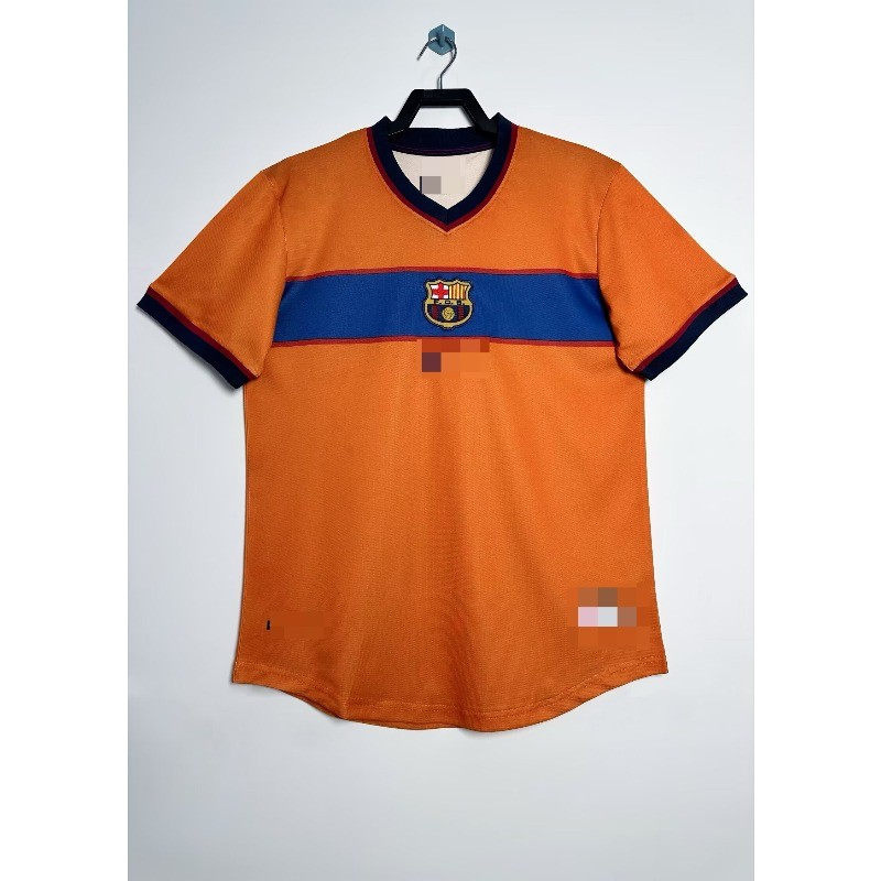 98-99 Barcelona second away football short Sleeve jersey