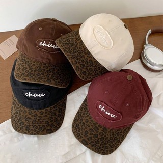 Halo studio พร้อมส่ง🔥 หมวกแก๊ป Y2K หมวกเบสบอลพิมพ์เสือดาว หม…