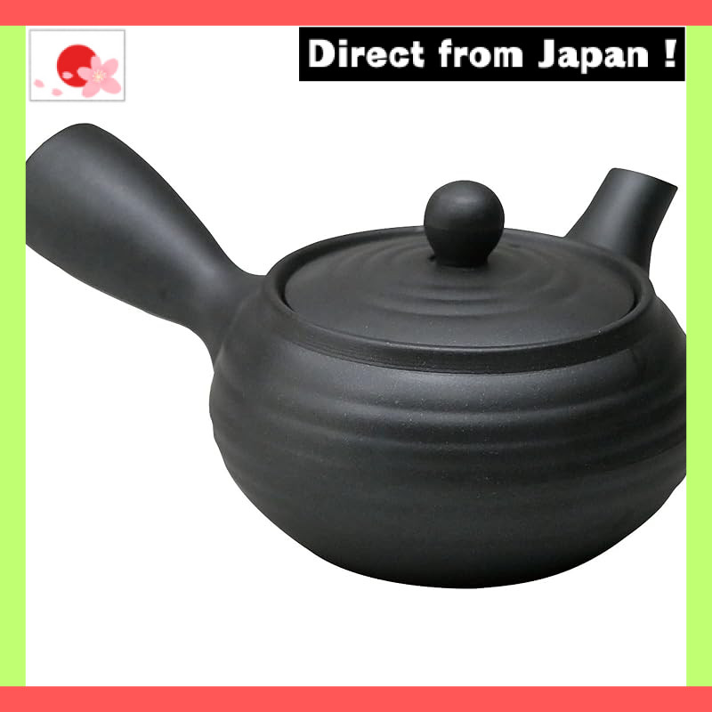 Suzuki Banko Ware Teapot No. 1.5, approximately 330ml, for 1 to 2 persons, clay, black, made in Japa