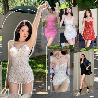 Sexy Charm☘️☘️กระโปรงสั้น กระโปรงลำลอง ชุดเดรสลายดอกไม้ หลาก…