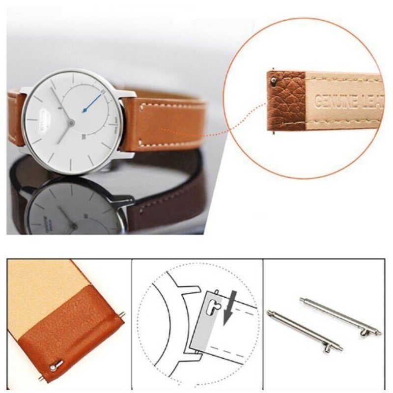 14/16/20/22/24 มม.วินเทจสายหนังแท้ Crazy Horse Cowhide Band Unisex Minimalist สายรัดข้อมือ - รูปที่ 5