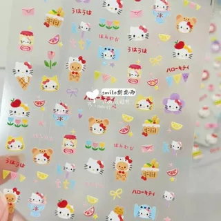 หมวกผลไม้น่ารัก New Kitty สติ๊กเกอร์แต่งเล็บ Red Apple Katie diy ที่ใส่ปากกาถ้วยน้ํา ccd สติ๊กเกอร์ติดเล็บ