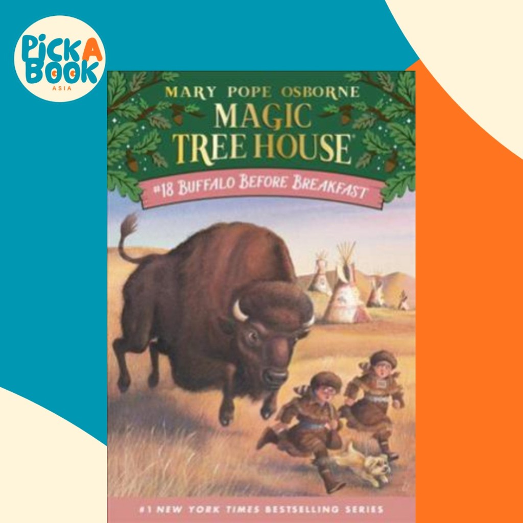 Magic Tree House 18 Buffalo Before Breakfast โดย Mary Pope Osborne (ฉบับสหรัฐอเมริกาปกอ่อน)