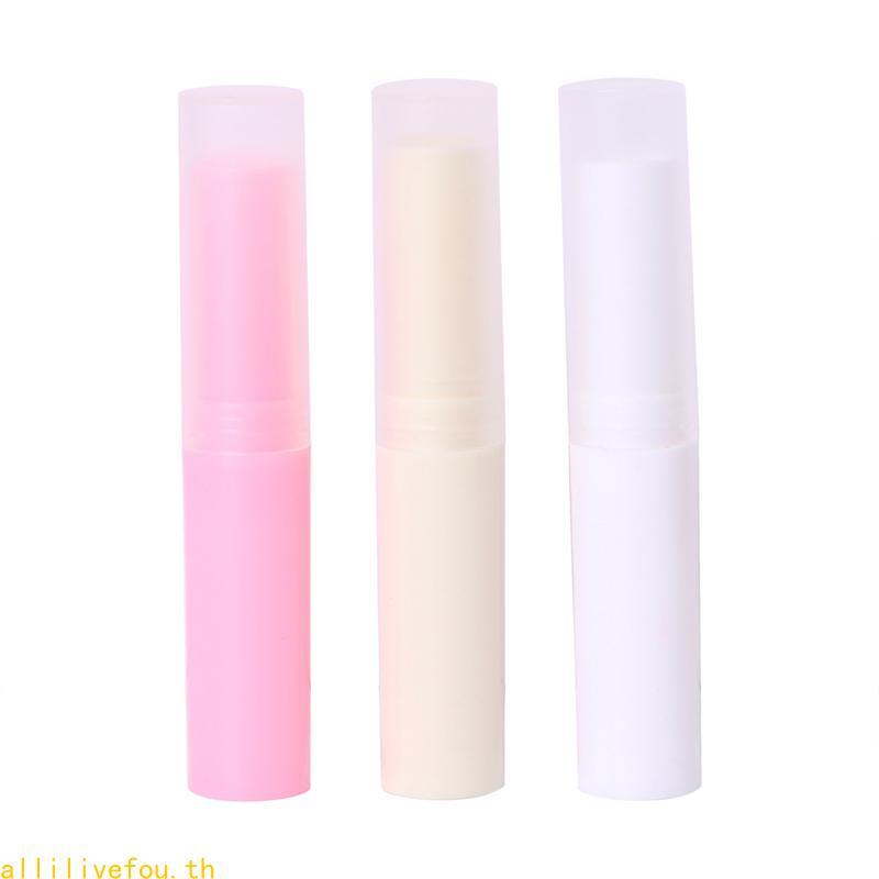 LIVE เครื่องสําอางลิปสติกที่ว่างเปล่าลิปบาล์มพลาสติกคอนเทนเนอร์แต่งหน้าตัวอย่างหลอดหมวก 4g D
