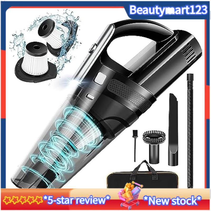 BMเครื่องดูดฝุ่นมือถือแบบพกพาเครื่องดูดฝุ่นในรถยนต์แบบชาร์จไฟได้ไร้สาย 8000PA ดูดทรงพลังสําหรับรถยนต