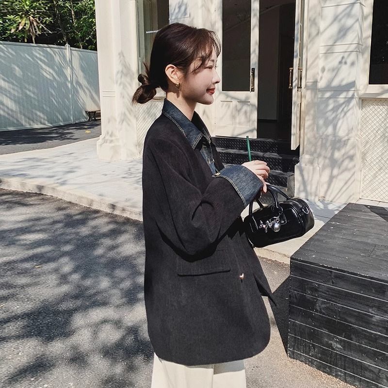 แจ็คเก็ตยีนส์ผ้าลูกฟูกแบบสบายๆ สำหรับผู้หญิง พร้อมสต็อกจัดส่งฟรี ราคา ถูกที่สุด ดีลบีเคเค แกลเลอรีภาพที่ 3